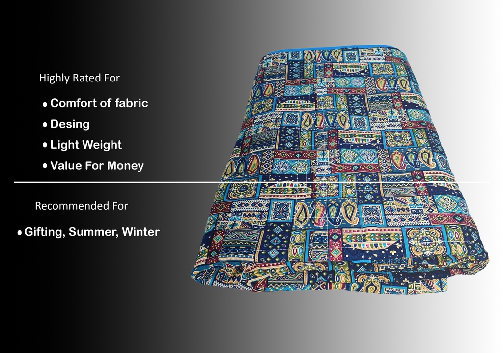 Green Warli Print Quilt
