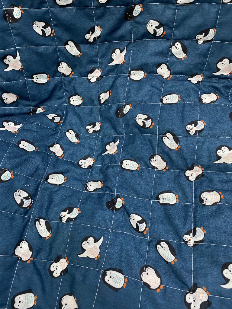 Penguin Themed Cotton Baby quilt2.webp