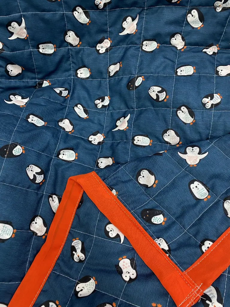 Penguin Themed Cotton Baby quilt3.webp