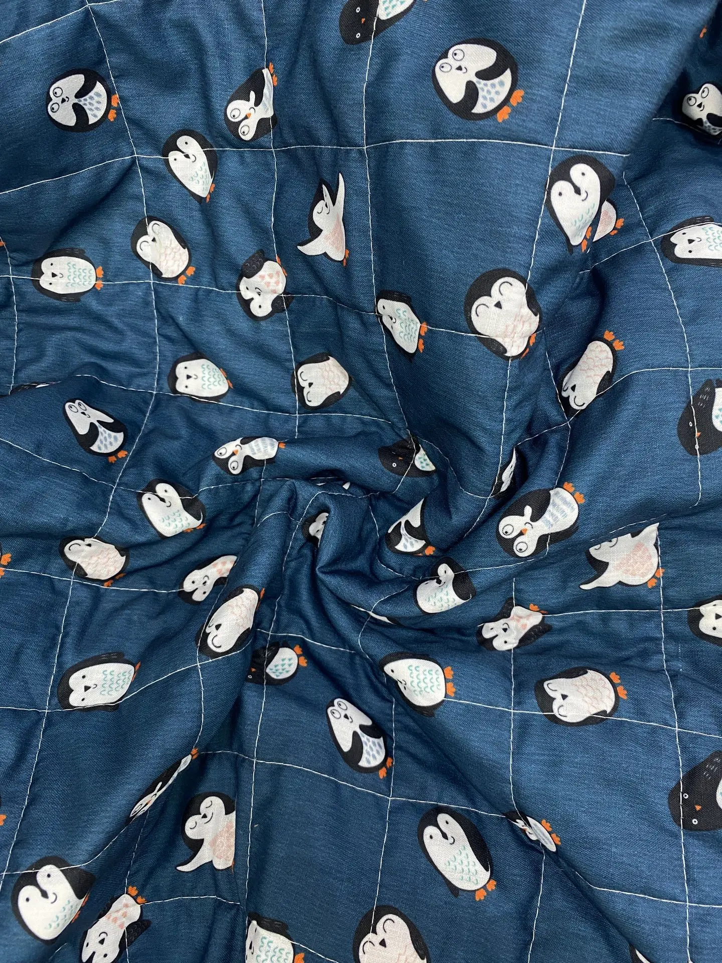 Penguin Themed Cotton Baby quilt1.webp