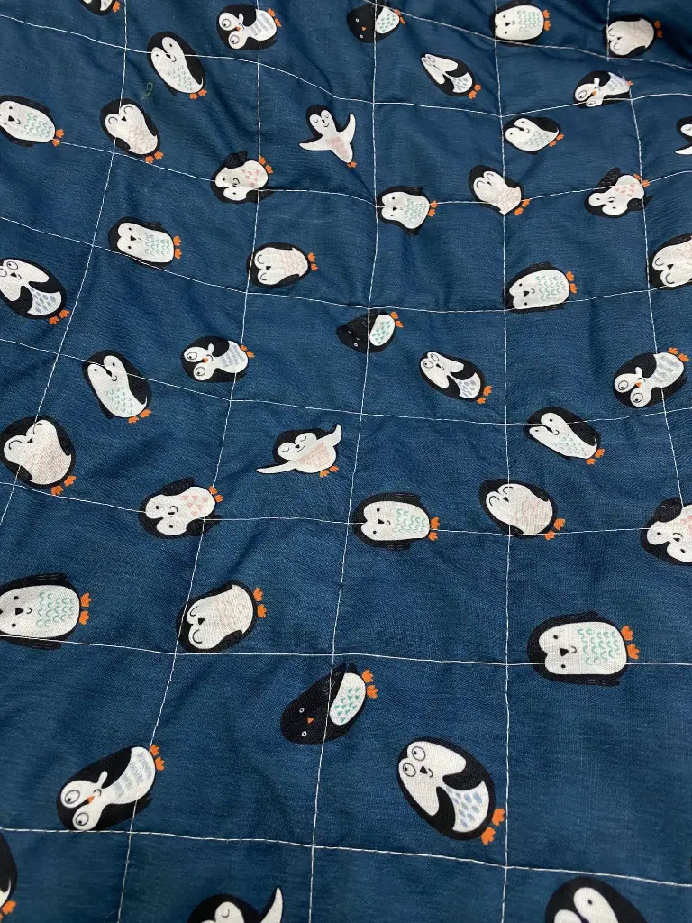 Penguin Themed Cotton Baby quilt.webp