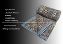 Grey Floral Printed Quilt