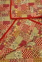 Red Floral Patch Printed Quilt