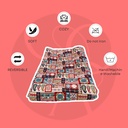 RED COTTON PATCH PRINTED QUILT