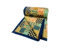 Golden Abstact Patch printed Cotton Quilt