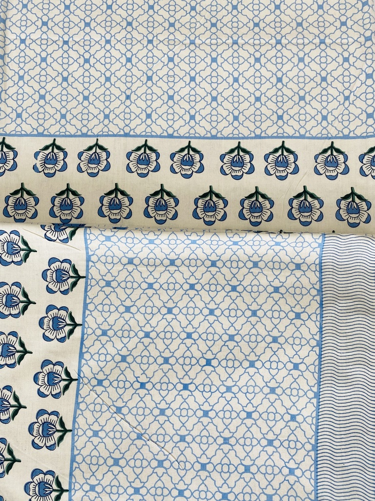 Premium Design Cotton Blue Bedsheet
