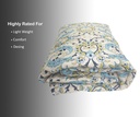Blue Florel Fabric Foam Quilt With Cotton Cover