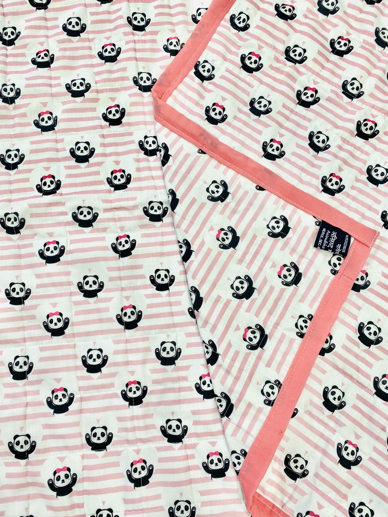 Cotton Panda Printed Baby Quilt