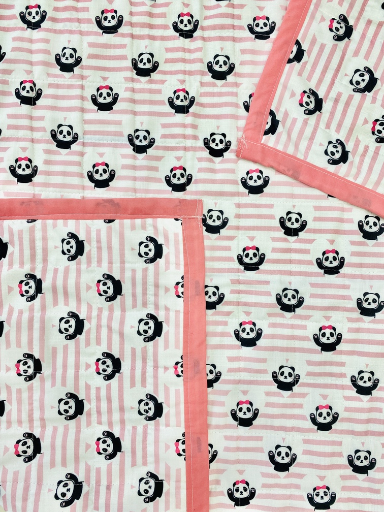 Cotton Panda Printed Baby Quilt