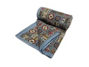 Grey Floral Printed Quilt