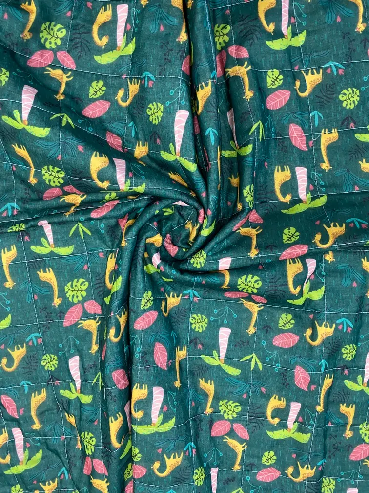Giraffe Themed cotton Baby Quilt