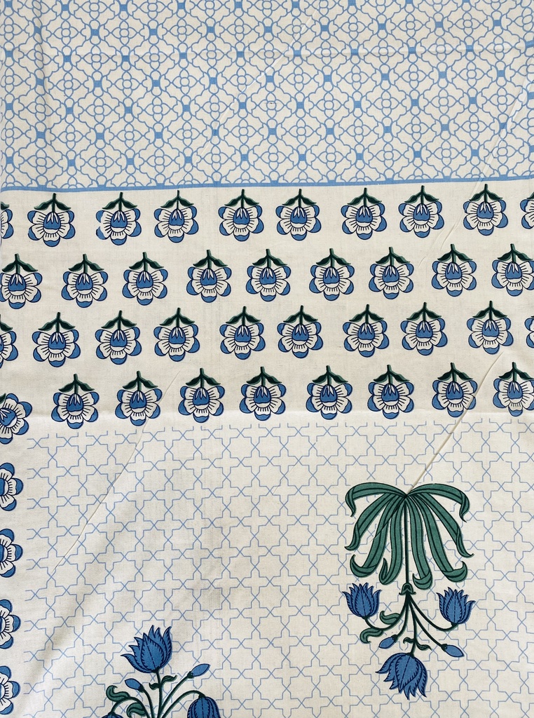 Premium Design Cotton Blue Bedsheet