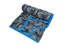 Blue Abstract Cotton Printed Quilt