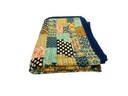 Golden Abstract Patch printed Cotton Quilt