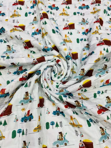 Car Printed Cotton Quilt