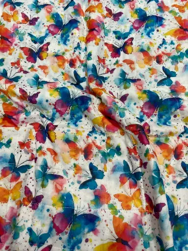 [dcb01] Butterfly themed Cotton Baby Quilt