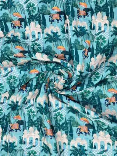 Elephant Embrace Printed Cotton Quilt