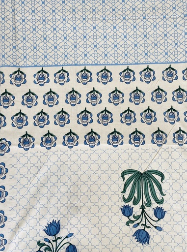 [cbb01] Premium Design Cotton Blue Bedsheet